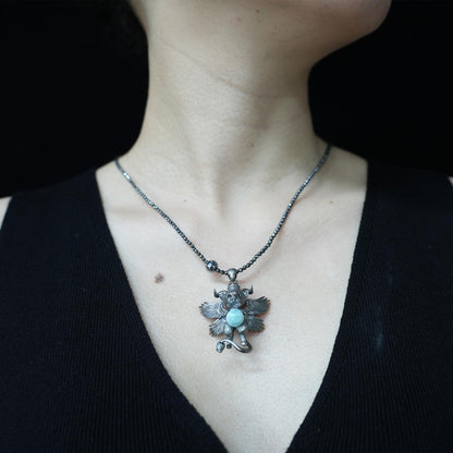 Guardian Angel Pendant, Spiritual Animal Totem, Symbol of Inner Peace and Protection, Gift for Meditation Lovers