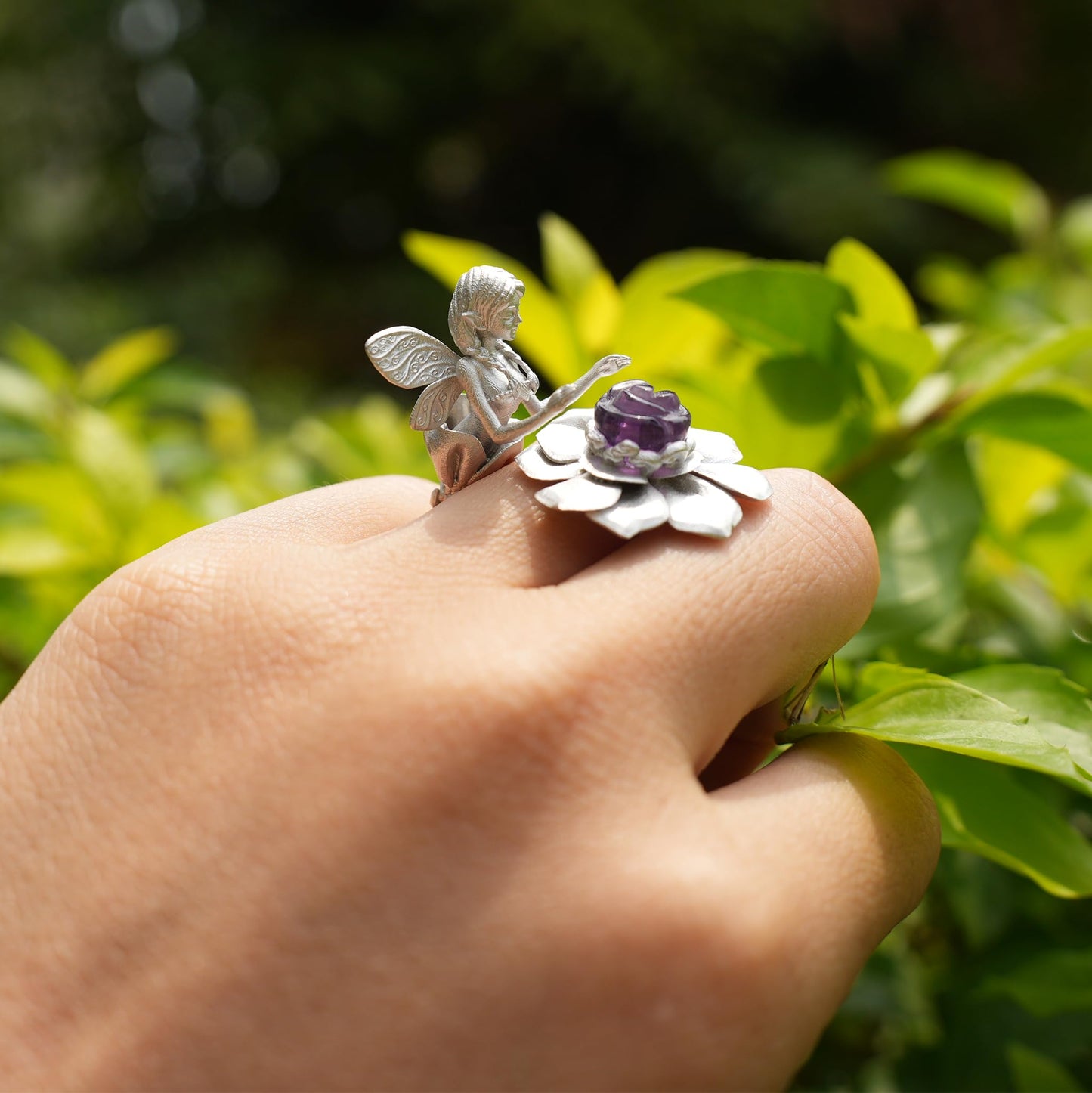 Flower Language Dreamkeeper Ring, Opa Goddess Soul Symbol, Protection of Wishes and Inspiration, Jewelry of Dream Fulfillment