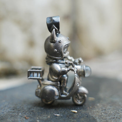 Night Rider Messenger Pendant | Handmade Gothic Fantasy Jewelry Gift for Men & Women