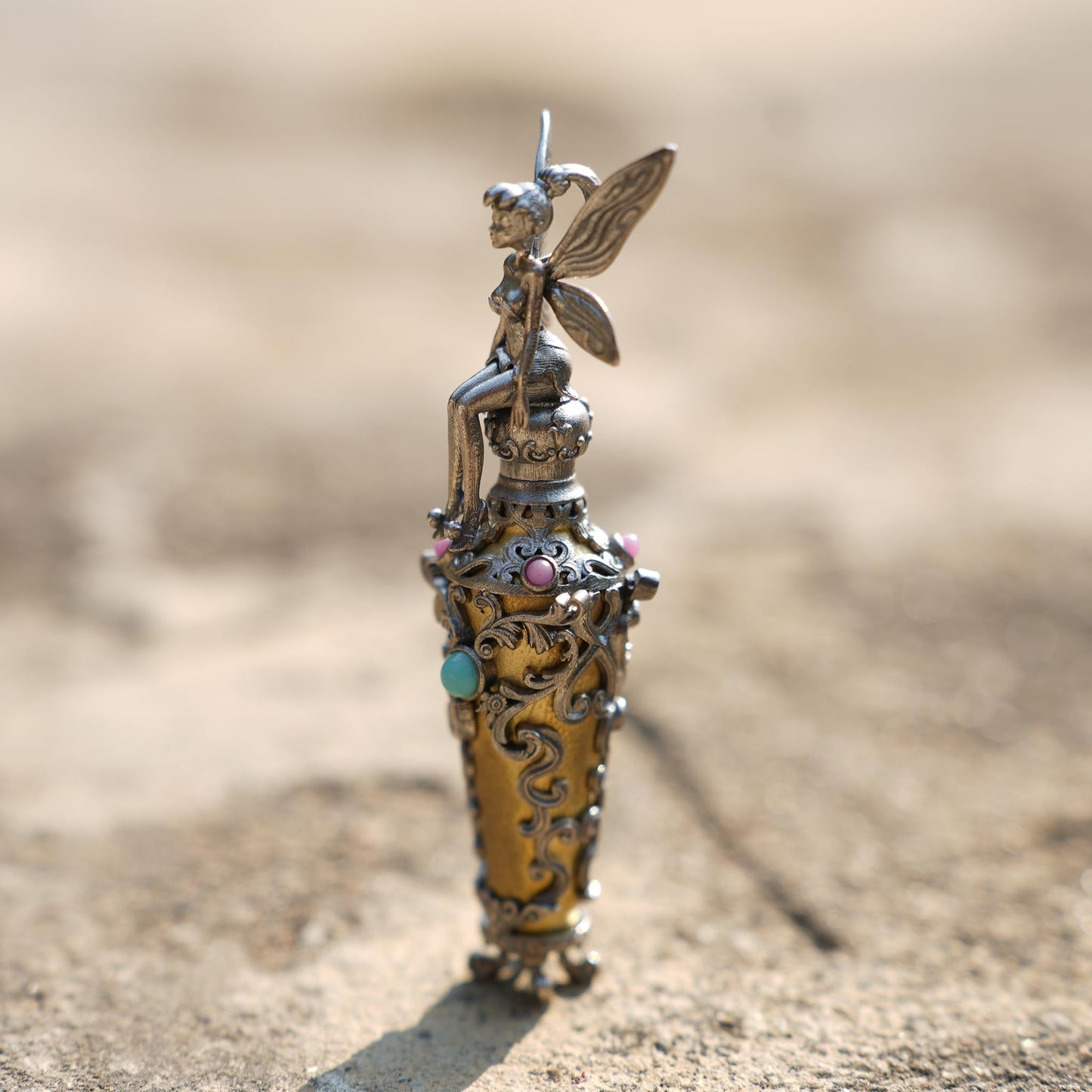 Forest & Fairy Dream Bottle Pendant | 925 Sterling Silver Magic Vial Necklace | Handmade Spiritual Nature Amulet Gift for Women & Fantasy Lovers