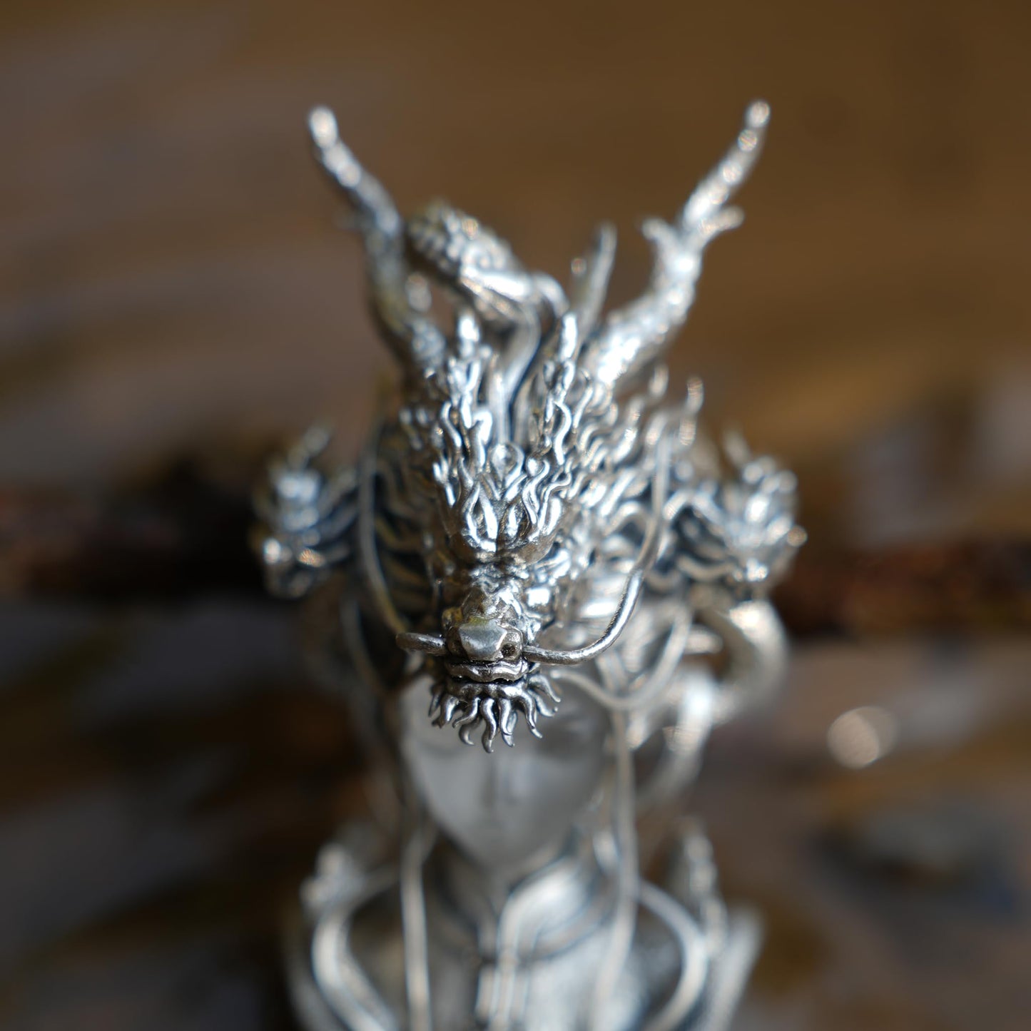 Eastern Dragon God Pendant | Handmade 925 Silver Fantasy Jewelry | Mythical Protector Amulet | Cultural Gift for Collectors & Enthusiasts