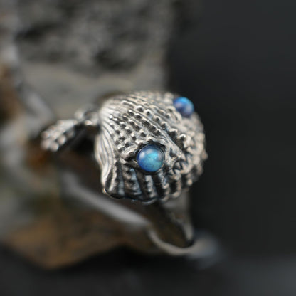 Handcrafted Shell Pendant | 925 Silver with Labradorite & Larimar | Spiritual Ocean Jewelry