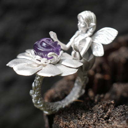 Flower Language Dreamkeeper Ring, Opa Goddess Soul Symbol, Protection of Wishes and Inspiration, Jewelry of Dream Fulfillment
