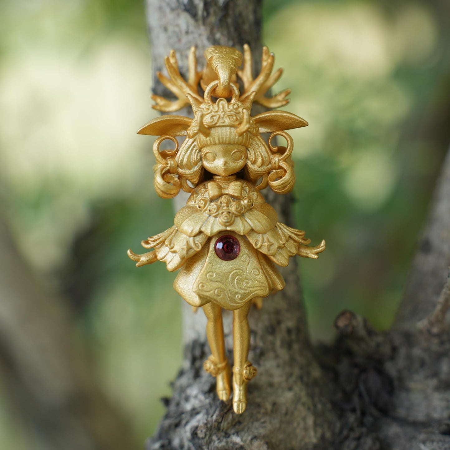 Deer Guardian Pendant, Artemis Spiritual Symbol, Life Protection & Inner Courage Symbol, Natural Energy Jewelry
