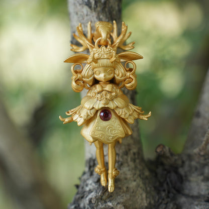 Deer Guardian Pendant, Artemis Spiritual Symbol, Life Protection & Inner Courage Symbol, Natural Energy Jewelry