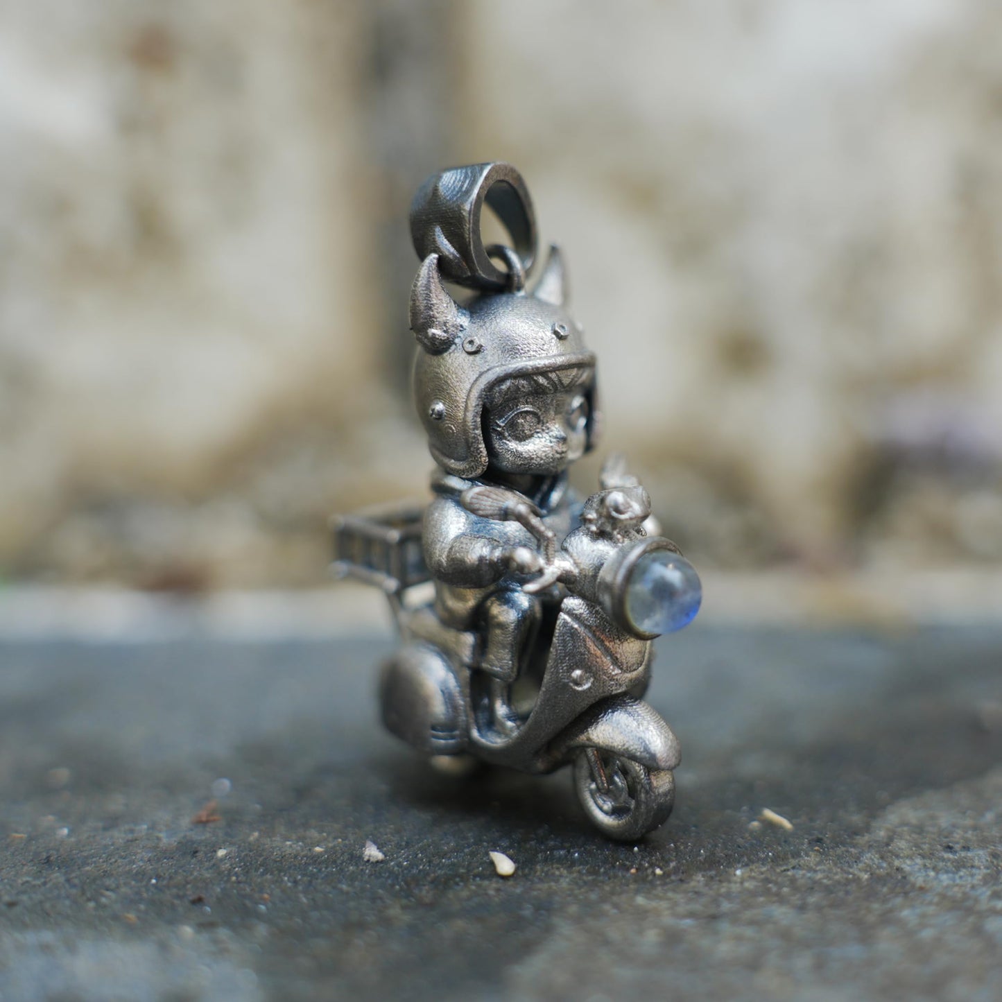 Night Rider Messenger Pendant | Handmade Gothic Fantasy Jewelry Gift for Men & Women