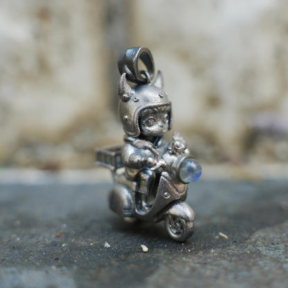 Night Rider Messenger Pendant | Handmade Gothic Fantasy Jewelry Gift for Men & Women