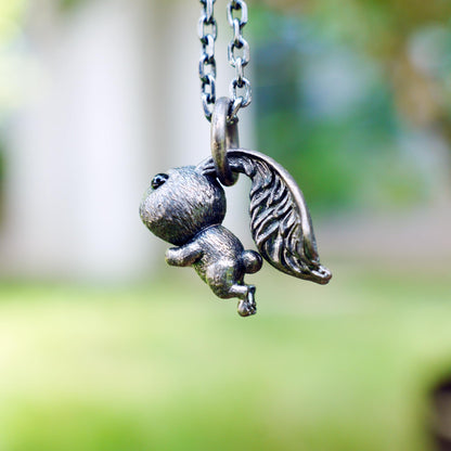 Rabbit Pendant – Leaping Bunny Totem with Onyx Eyes, Handmade Animal Amulet, Symbol of Awakening and New Beginnings