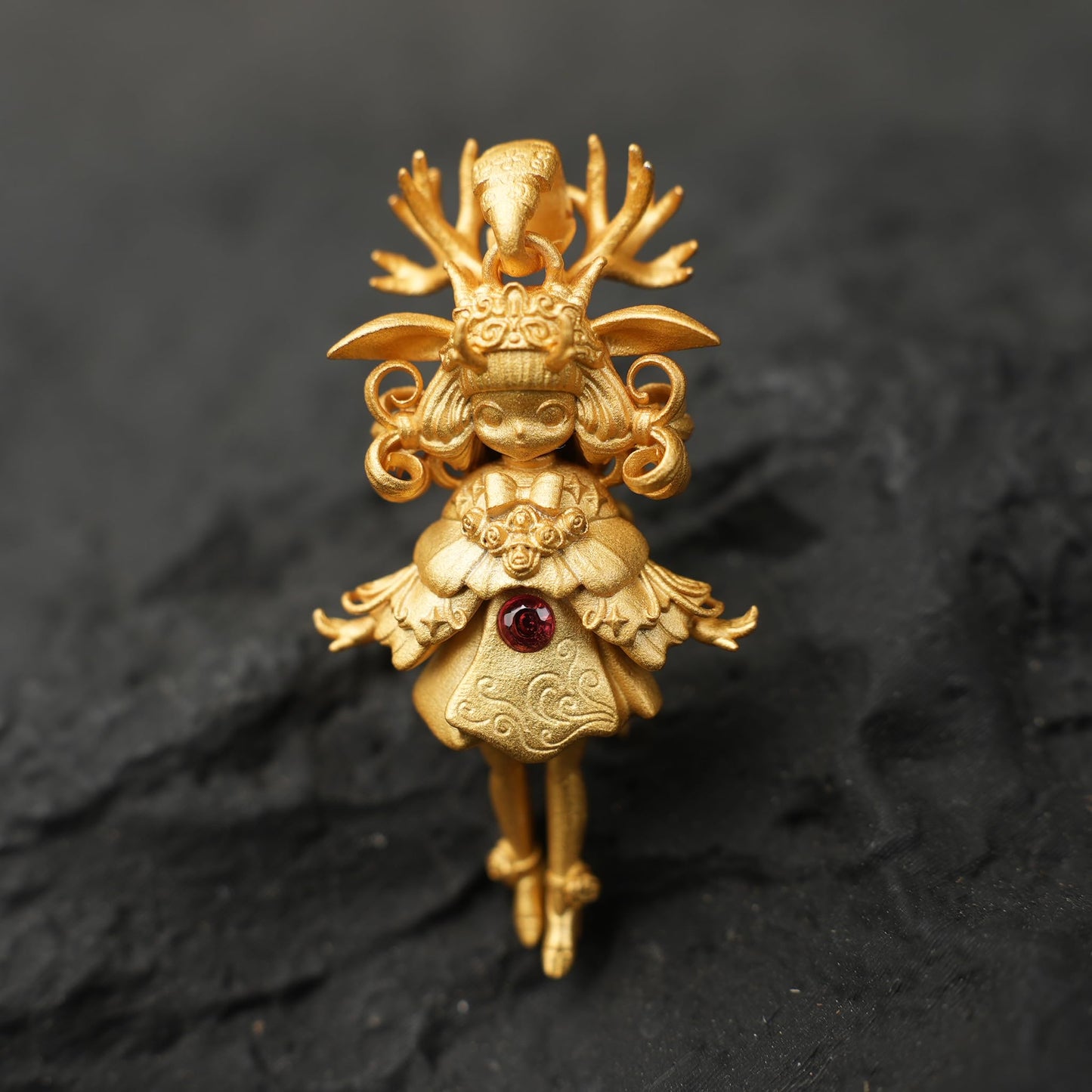 Deer Guardian Pendant, Artemis Spiritual Symbol, Life Protection & Inner Courage Symbol, Natural Energy Jewelry