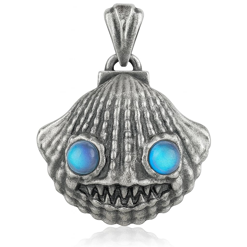 Handcrafted Shell Pendant | 925 Silver with Labradorite & Larimar | Spiritual Ocean Jewelry