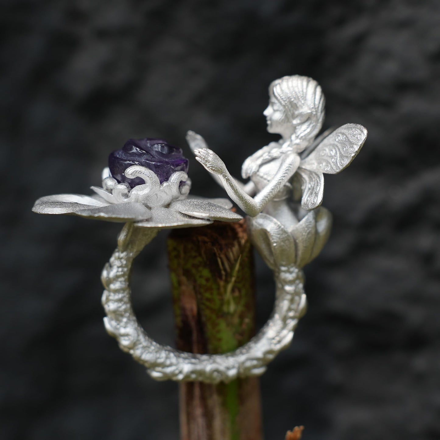 Flower Language Dreamkeeper Ring, Opa Goddess Soul Symbol, Protection of Wishes and Inspiration, Jewelry of Dream Fulfillment