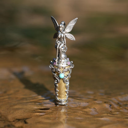 Forest & Fairy Dream Bottle Pendant | 925 Sterling Silver Magic Vial Necklace | Handmade Spiritual Nature Amulet Gift for Women & Fantasy Lovers