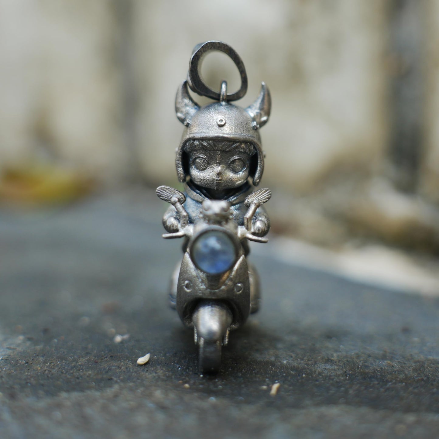 Night Rider Messenger Pendant | Handmade Gothic Fantasy Jewelry Gift for Men & Women