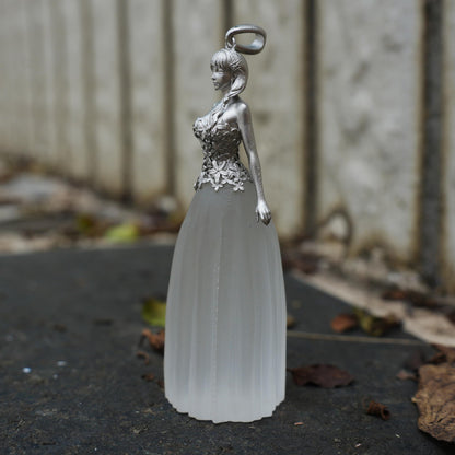 Moonlit Vow White Quartz Pendant | 925 Silver Spiritual Necklace for Women | Symbol of Peace, Strength & Devotion | Handcrafted Minimalist Jewelry Gift