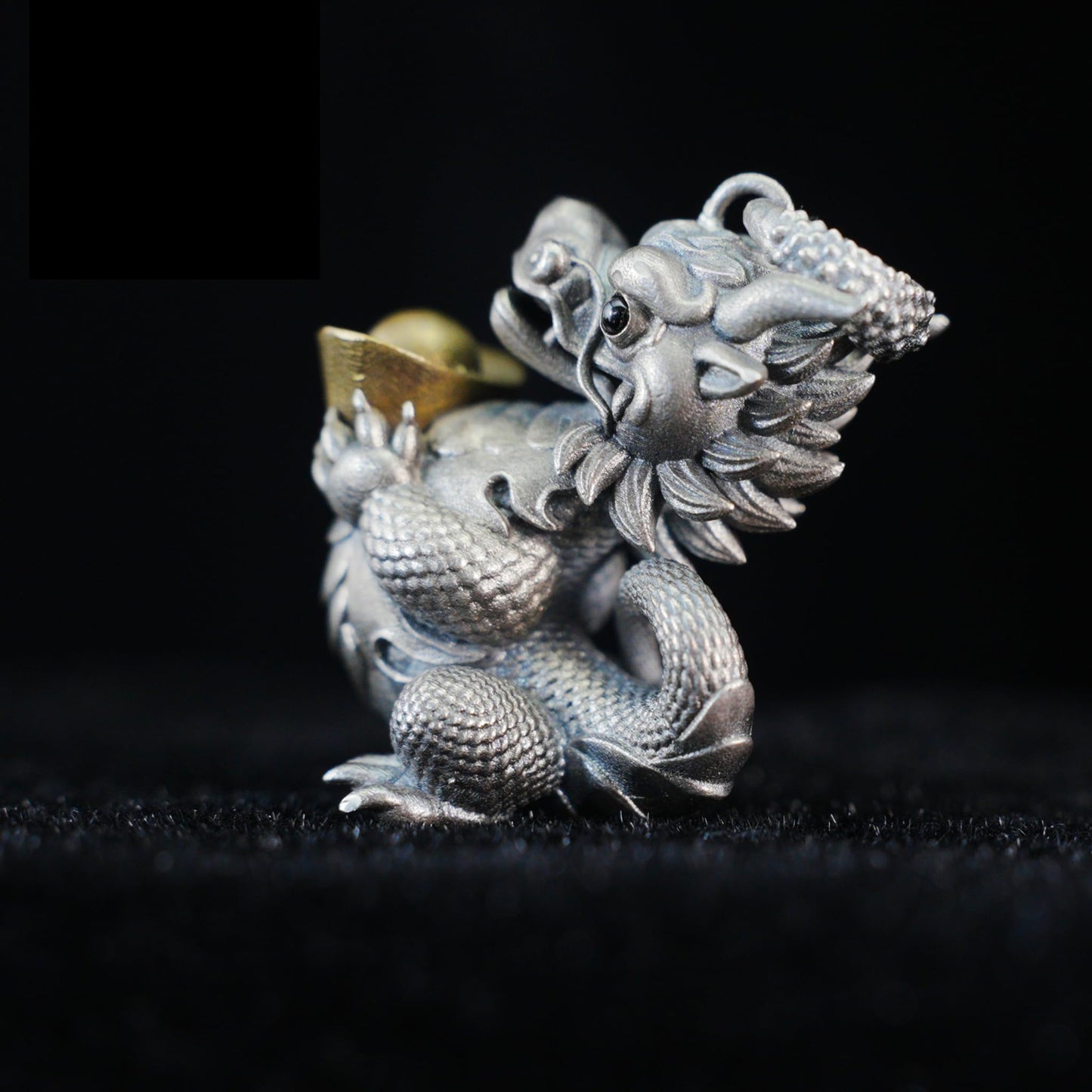 Lucky Dragon Pendant in 925 Silver & Brass | Handcrafted Feng Shui Amulet for Wealth, Protection & Good Fortune | Oriental Charm Jewelry