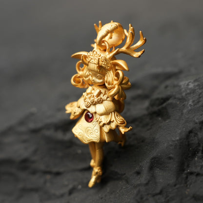 Deer Guardian Pendant, Artemis Spiritual Symbol, Life Protection & Inner Courage Symbol, Natural Energy Jewelry