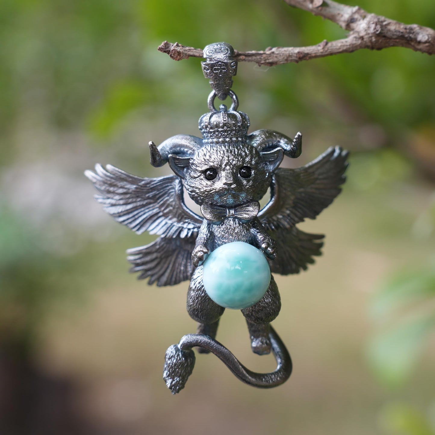 Guardian Angel Pendant, Spiritual Animal Totem, Symbol of Inner Peace and Protection, Gift for Meditation Lovers