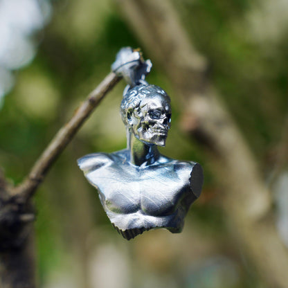 Heroic Courage Pendant, Silver Necklace, Handcrafted Mythological Design, Strength & Resilience Symbol