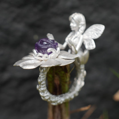 Flower Language Dreamkeeper Ring, Opa Goddess Soul Symbol, Protection of Wishes and Inspiration, Jewelry of Dream Fulfillment