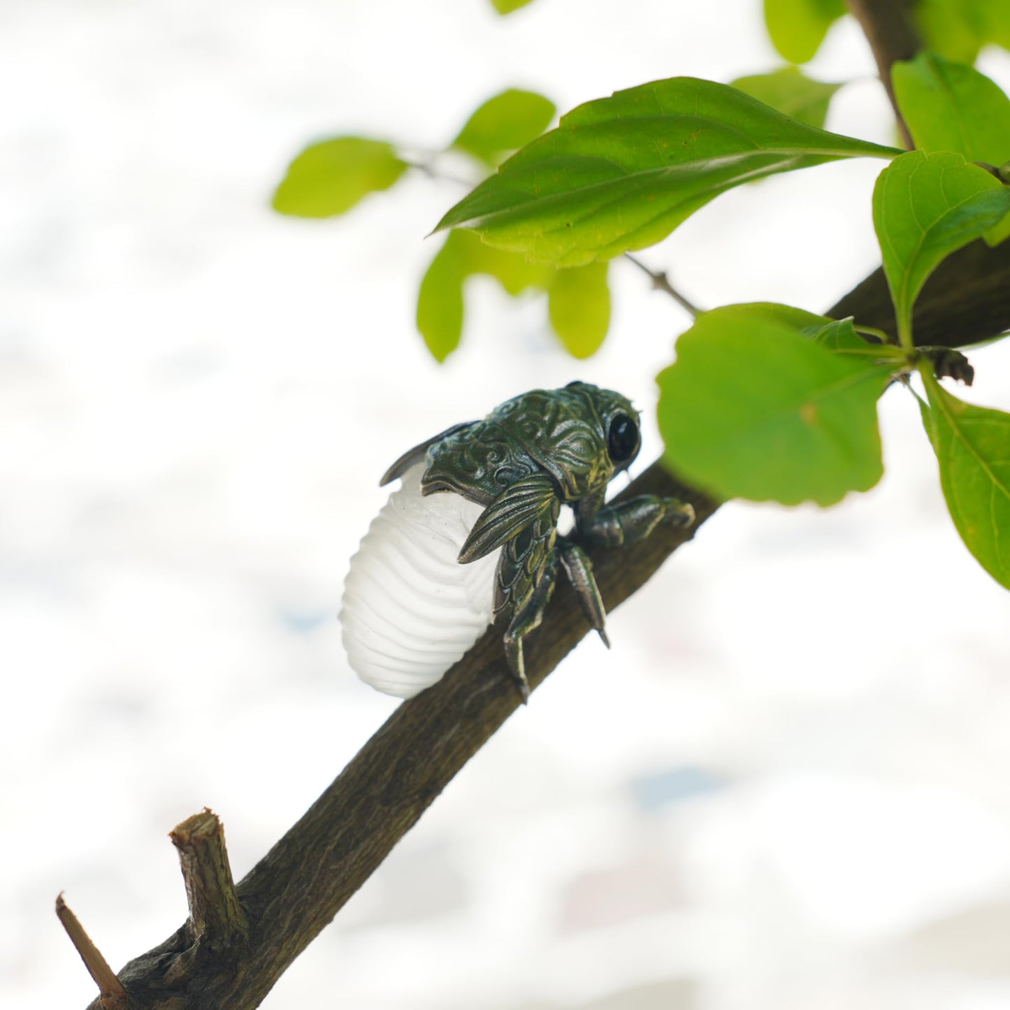 Cicada Necklace | 925 Sterling Silver & Crystal Pendant | Handmade Insect Jewelry Symbolizing Rebirth & Clarity | Nature-Inspired Gift