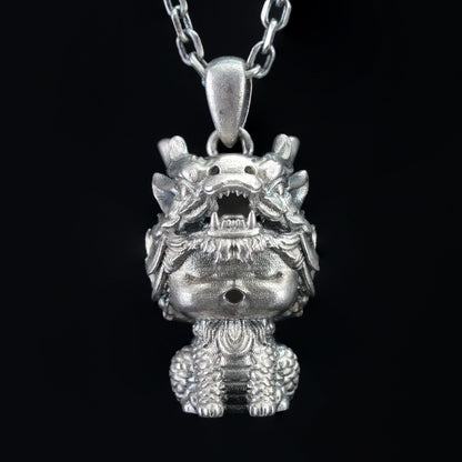 Dragon Guardian Pendant | Handcrafted Totem Amulet | Spiritual Protector Necklace | Eastern Mythical Beast Jewelry