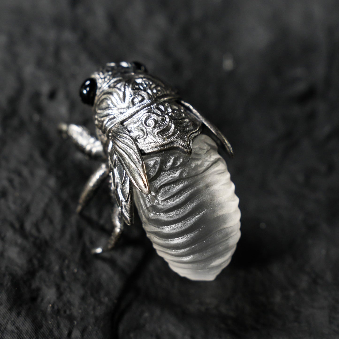 Cicada Pendant in 925 Sterling Silver | Spiritual Amulet of Transformation & Rebirth | Symbol of Courage & Renewal
