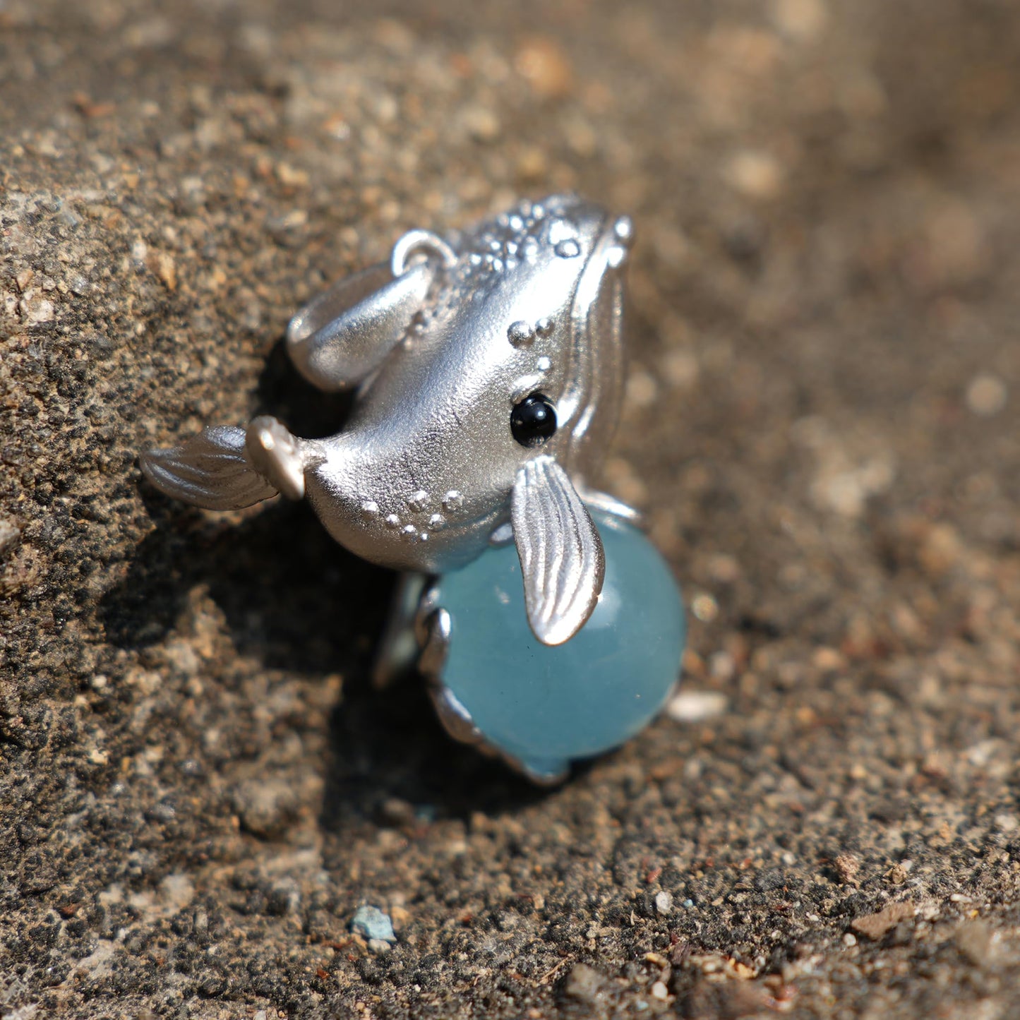 Stellar Whale Pendant | 925 Sterling Silver & Aquamarine Necklace | Spiritual Whale Amulet for Dreams & Intuition | Handmade Ocean Jewelry Gift