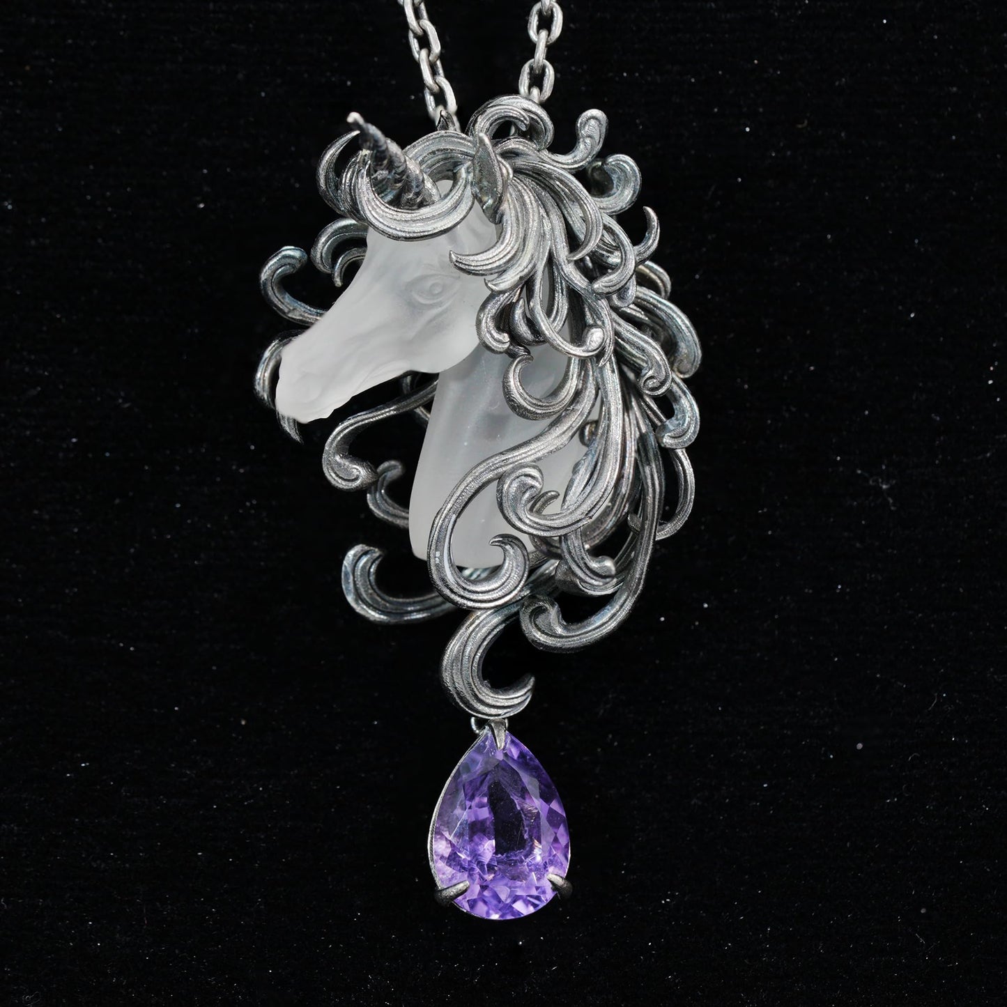 Unicorn Totem Necklace in 925 Sterling Silver | Handmade Fantasy Jewelry Gift for Her