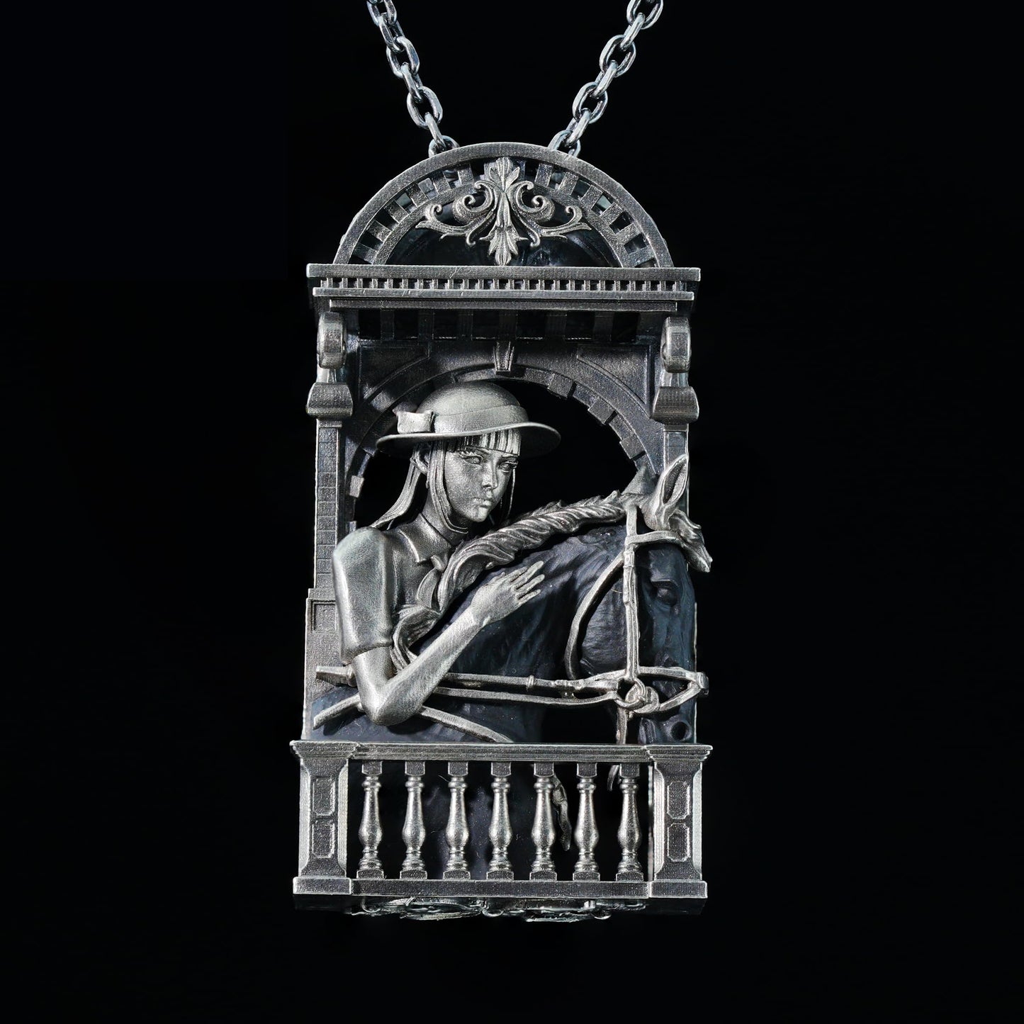 Silent Farewell Pendant | Handmade 925 Silver & Black Jade Horse Necklace | Emotional Keepsake Jewelry for Animal Lovers & Soulful Spirits