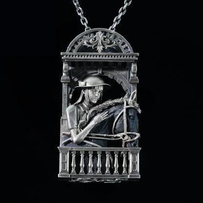 Silent Farewell Pendant | Handmade 925 Silver & Black Jade Horse Necklace | Emotional Keepsake Jewelry for Animal Lovers & Soulful Spirits