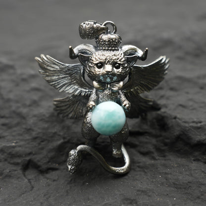 Guardian Angel Pendant, Spiritual Animal Totem, Symbol of Inner Peace and Protection, Gift for Meditation Lovers