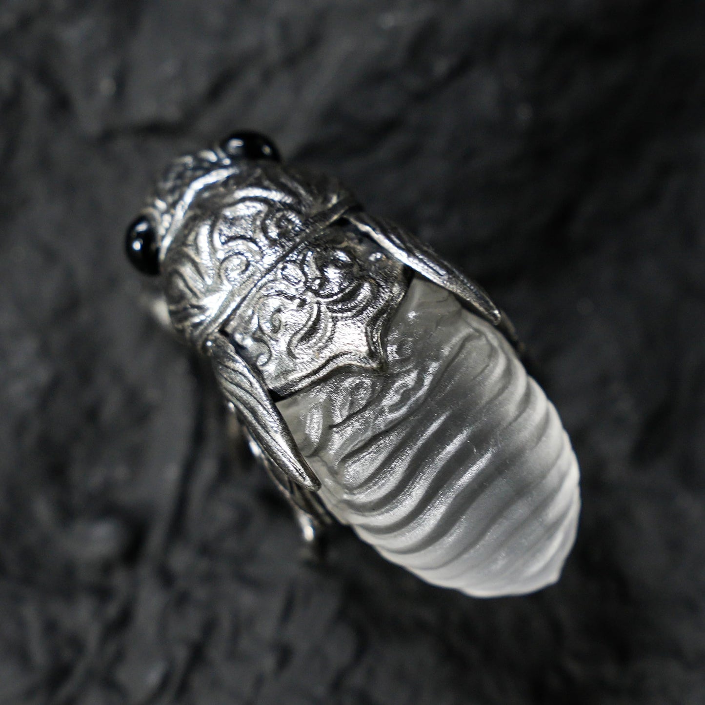 Cicada Pendant in 925 Sterling Silver | Spiritual Amulet of Transformation & Rebirth | Symbol of Courage & Renewal