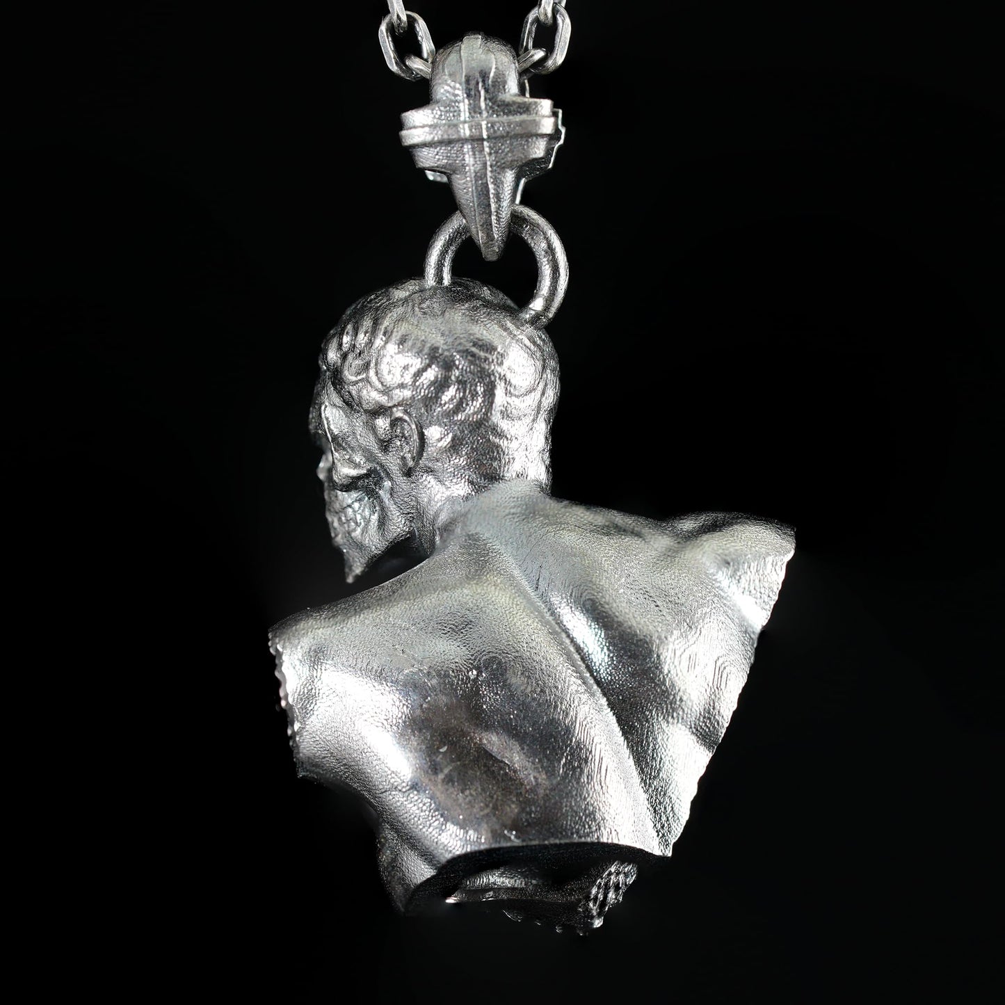 Heroic Courage Pendant, Silver Necklace, Handcrafted Mythological Design, Strength & Resilience Symbol