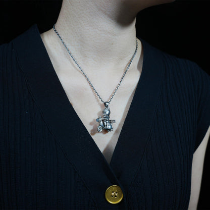 Night Rider Messenger Pendant | Handmade Gothic Fantasy Jewelry Gift for Men & Women