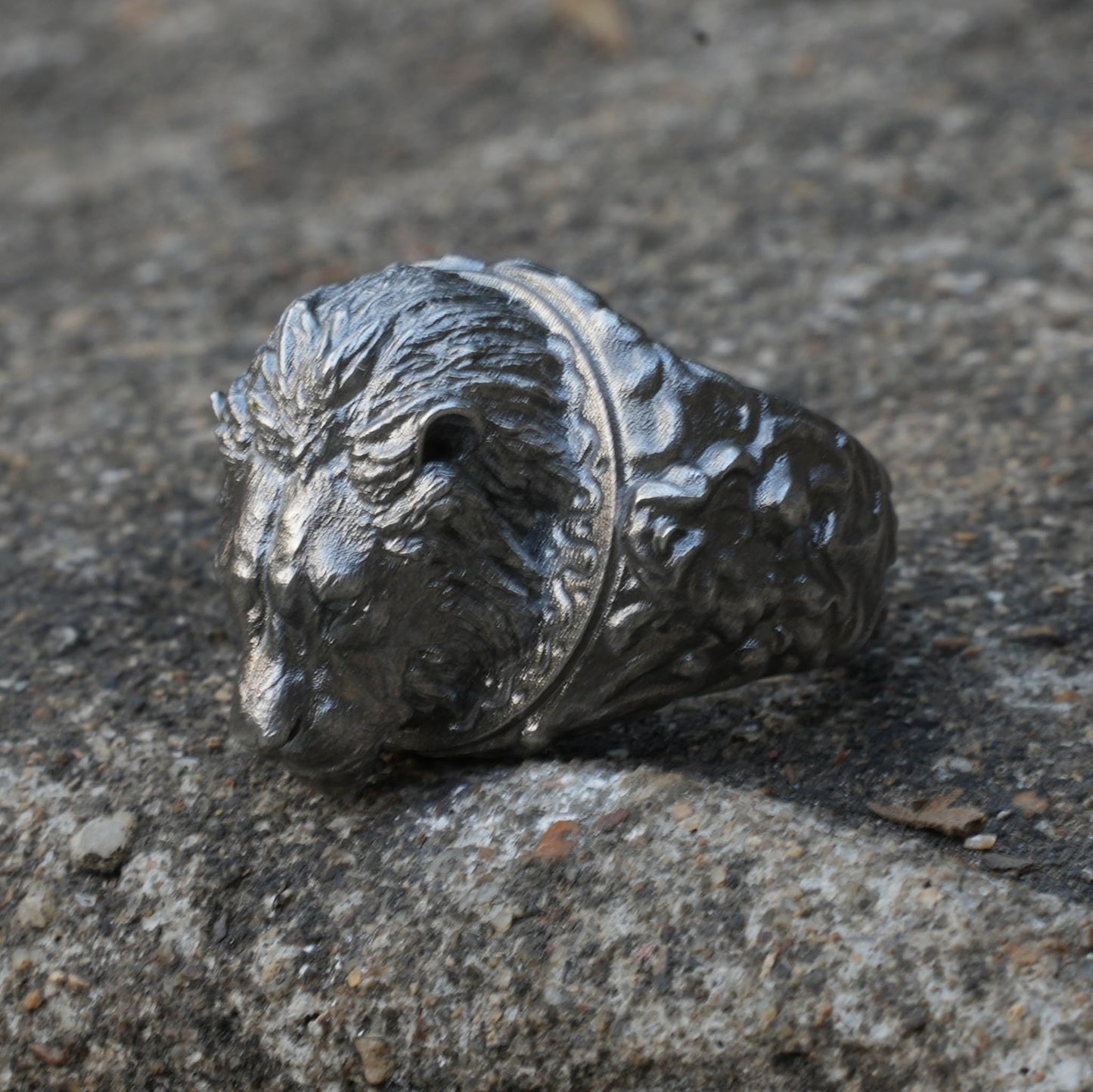 925 Sterling Silver Lion Head Ring | Handcrafted Vintage Lion Jewelry for Men | Symbol of Strength & Courage