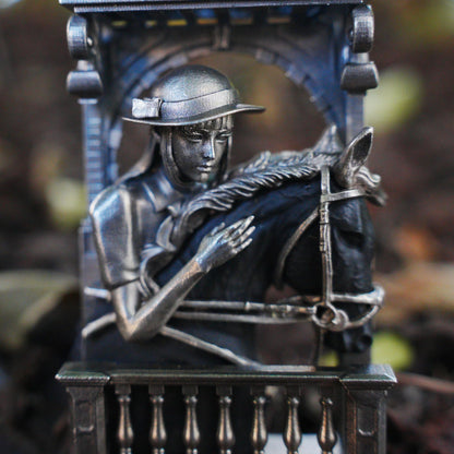 Silent Farewell Pendant | Handmade 925 Silver & Black Jade Horse Necklace | Emotional Keepsake Jewelry for Animal Lovers & Soulful Spirits