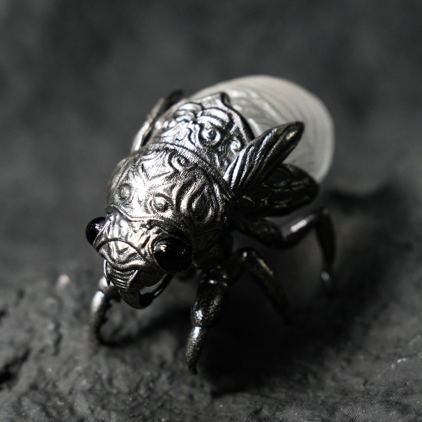 Cicada Pendant in 925 Sterling Silver | Spiritual Amulet of Transformation & Rebirth | Symbol of Courage & Renewal