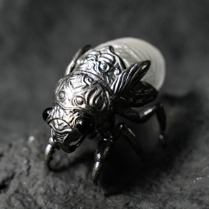 Cicada Pendant in 925 Sterling Silver | Spiritual Amulet of Transformation & Rebirth | Symbol of Courage & Renewal