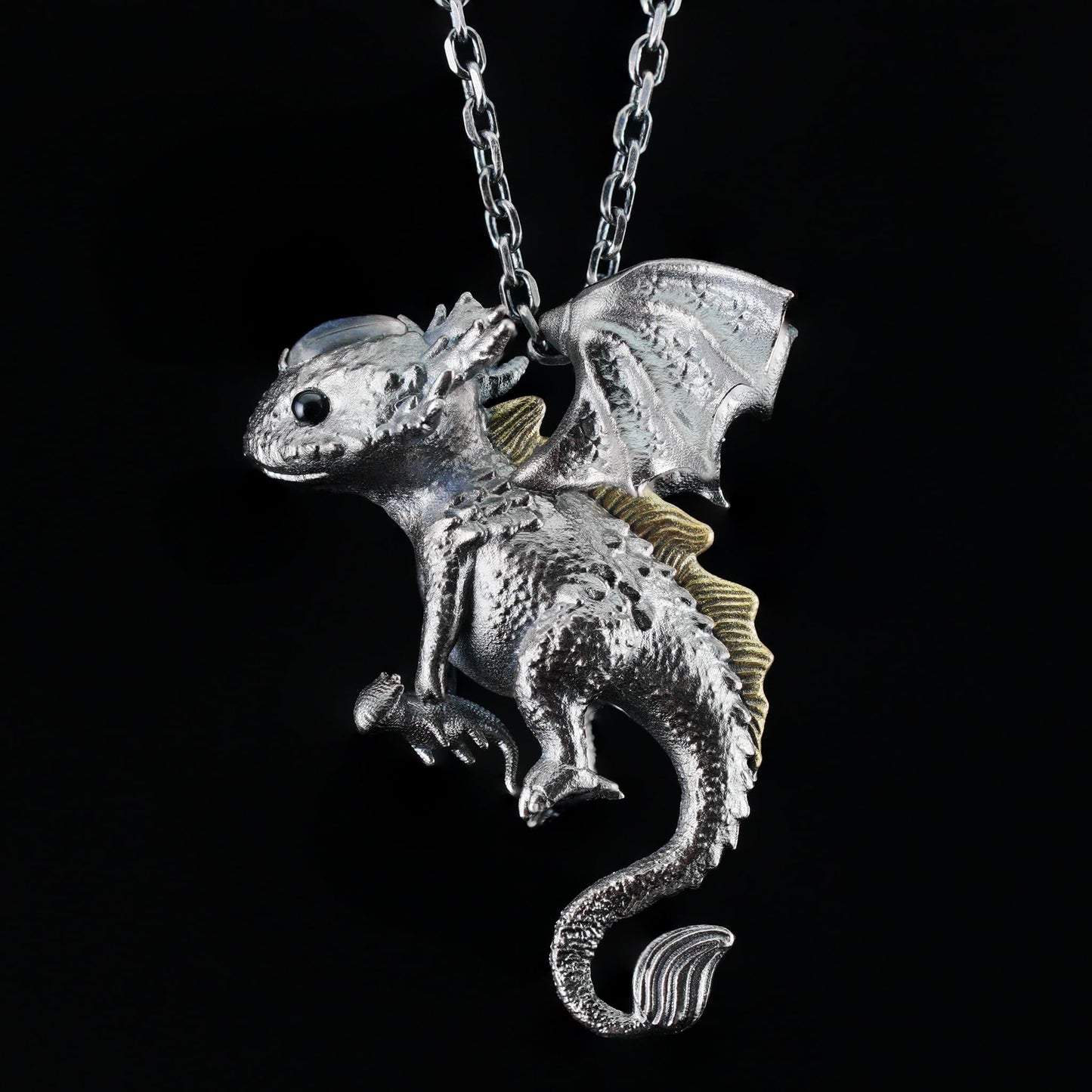 Mystic Little Dragon Guardian Pendant | 925 Silver Fantasy Necklace | Symbolic Handmade Protector Jewelry Gift
