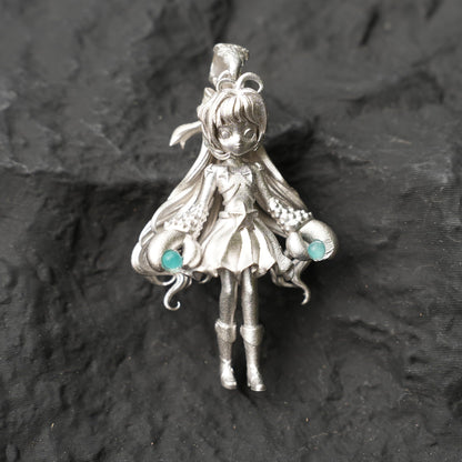 Cancer Zodiac Pendant in 925 Silver with Amazonite | Handmade Star Sign Necklace for Astrology Lovers | Gentle Protection Amulet Jewelry Gift