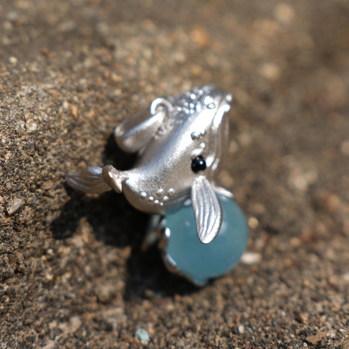 Stellar Whale Pendant | 925 Sterling Silver & Aquamarine Necklace | Spiritual Whale Amulet for Dreams & Intuition | Handmade Ocean Jewelry Gift