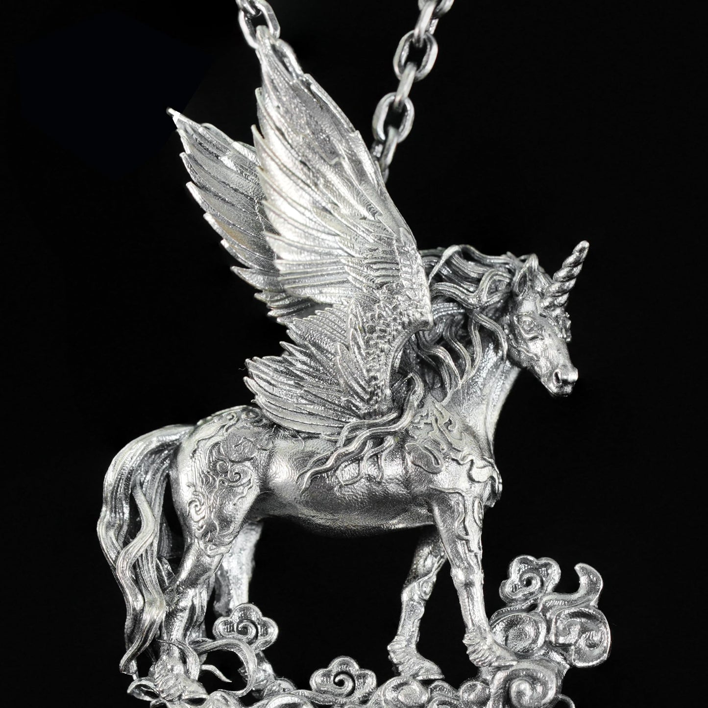 Hand-Carved Pegasus Unicorn Necklace | Symbol of Freedom, Purity & Blessing | Spiritual Gift for Magic Zodiac Believers