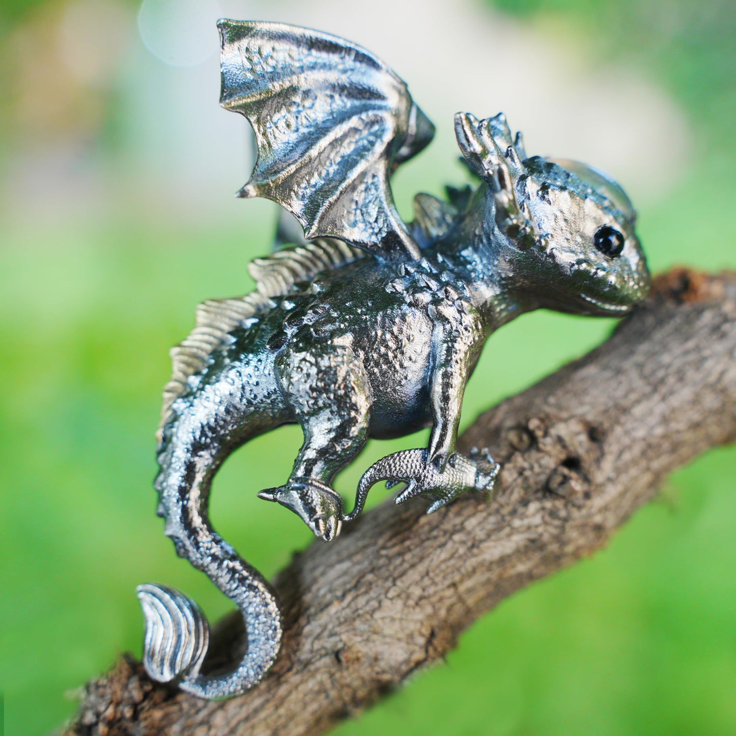 Mystic Little Dragon Guardian Pendant | 925 Silver Fantasy Necklace | Symbolic Handmade Protector Jewelry Gift