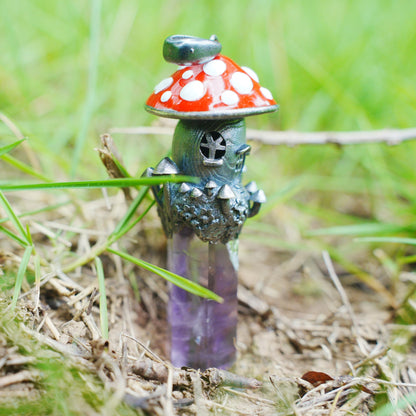 Fairy Tale Mushroom House Necklace Inspired by Childhood Dreams | Handmade Crystal Fairy Pendant Full of Memories & Imagination