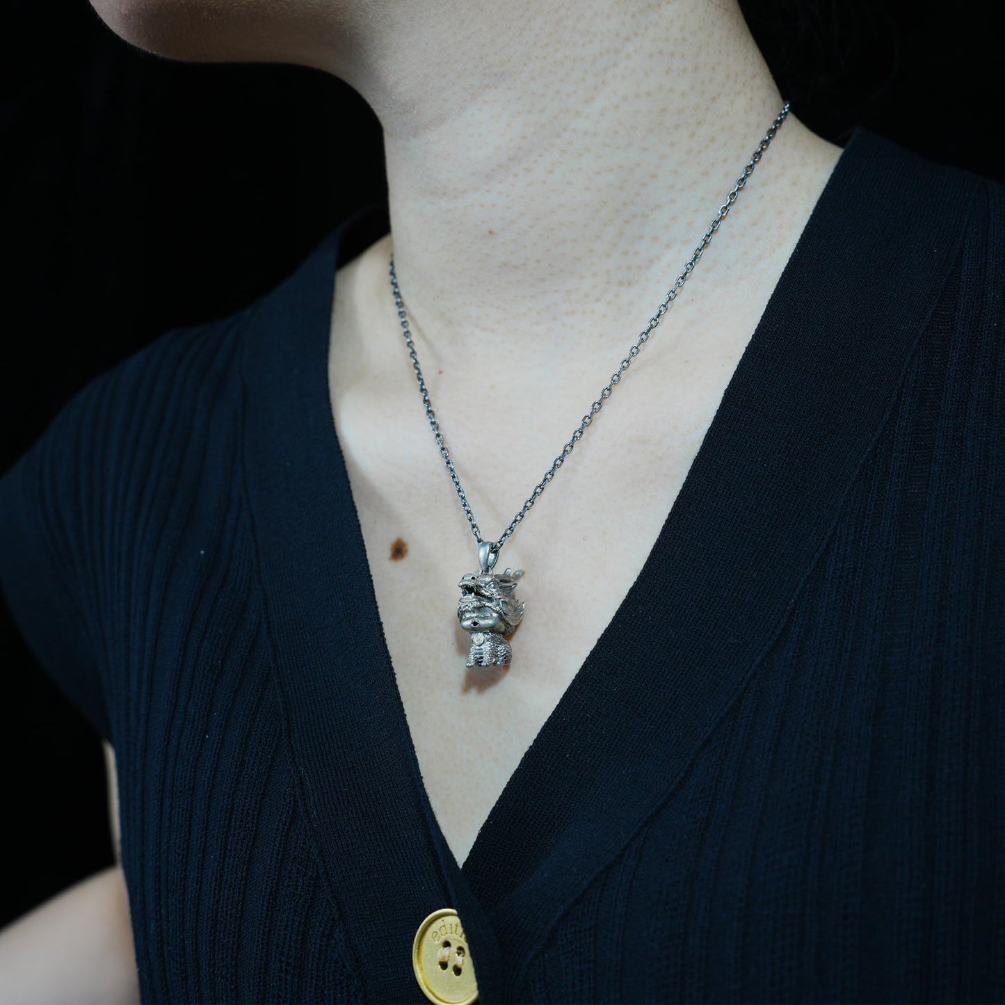 Dragon Guardian Pendant | Handcrafted Totem Amulet | Spiritual Protector Necklace | Eastern Mythical Beast Jewelry