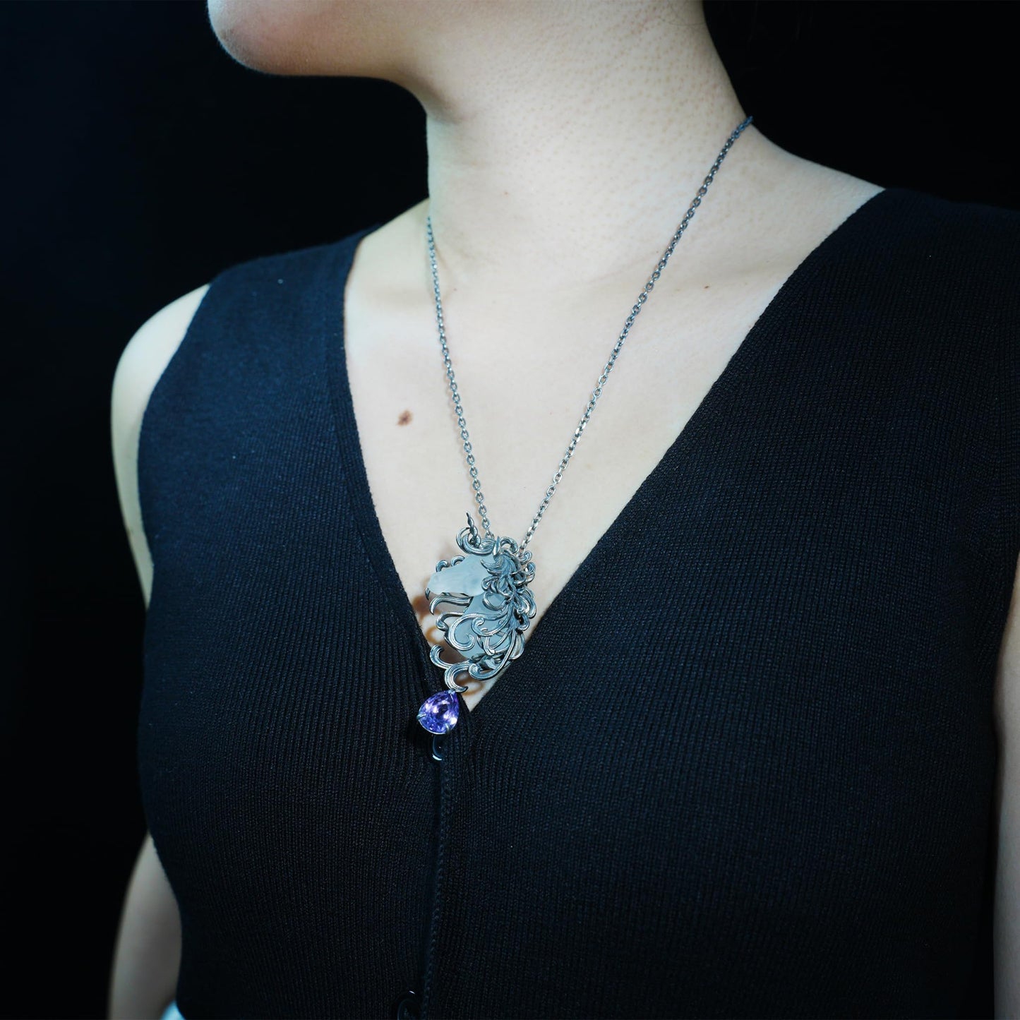 Unicorn Totem Necklace in 925 Sterling Silver | Handmade Fantasy Jewelry Gift for Her