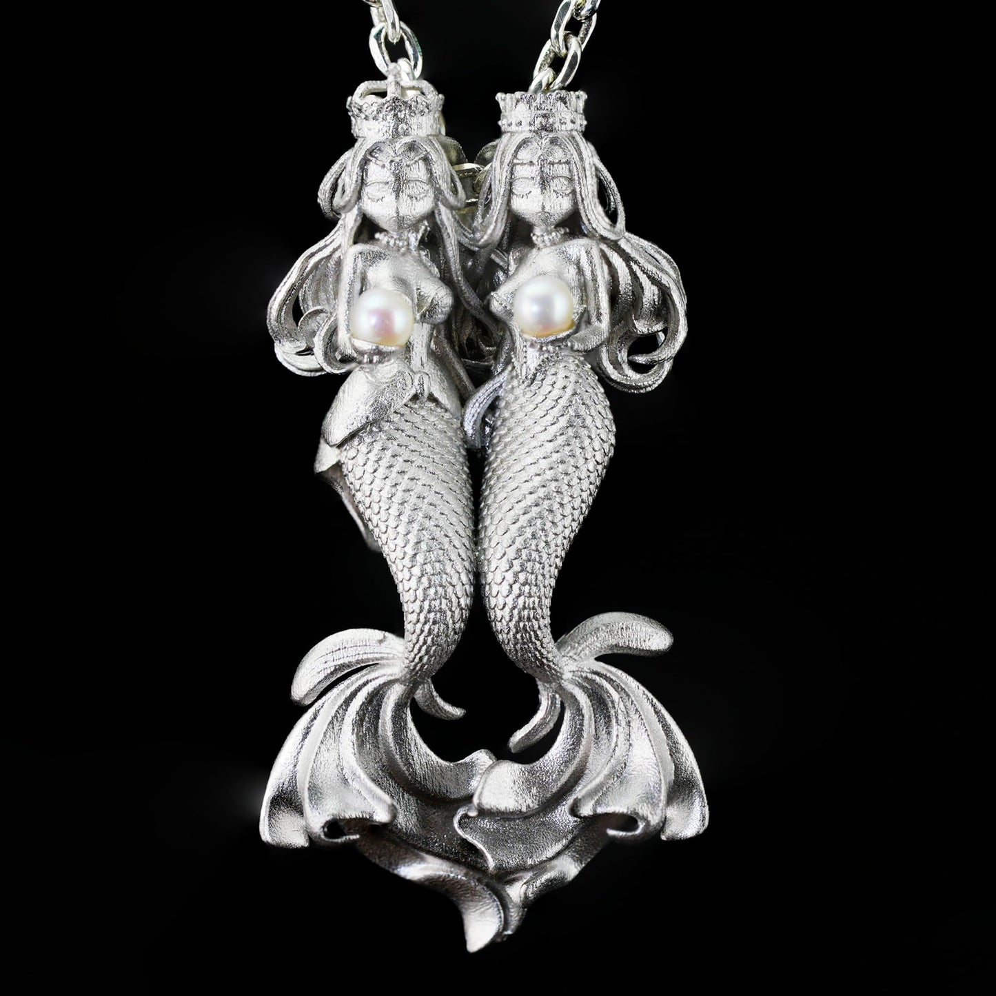 Pisces Guardian Pendant | 925 Sterling Silver & Pearl Necklace | Handcrafted Zodiac Jewelry Gift for Dreamers & Astrology Lovers