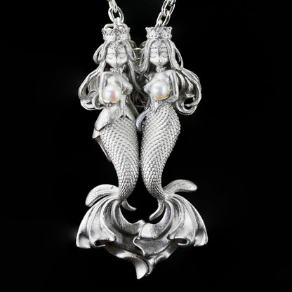 Pisces Guardian Pendant | 925 Sterling Silver & Pearl Necklace | Handcrafted Zodiac Jewelry Gift for Dreamers & Astrology Lovers