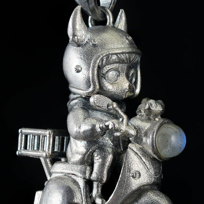 Night Rider Messenger Pendant | Handmade Gothic Fantasy Jewelry Gift for Men & Women