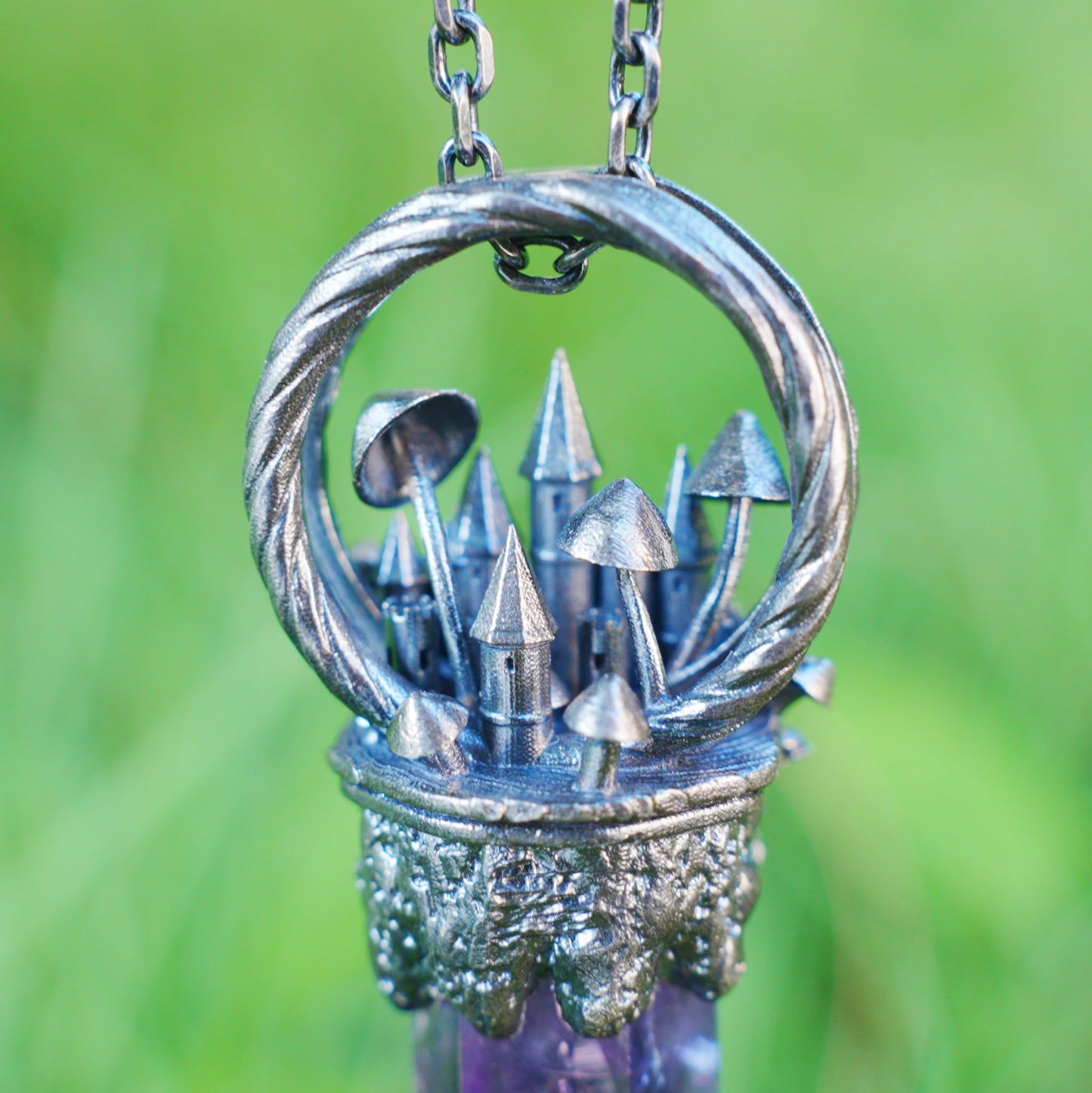 Handcrafted Castle Pendant, 925 Silver, Unique Fantasy Jewelry, Magic Castle Necklace, Perfect Fantasy Gift, Mystical Jewelry